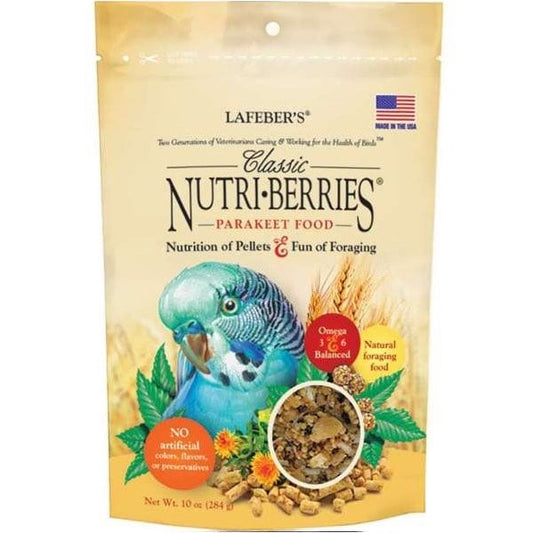 Nutri - Berries Classic Parakeet Food for Birds 284 g Bag