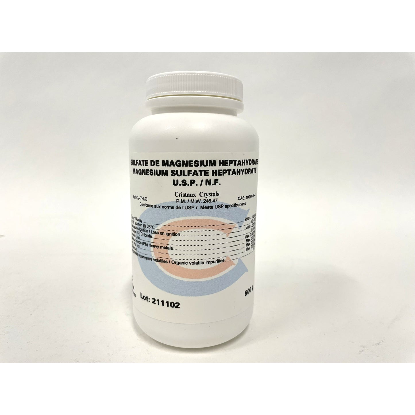 Magnesium Sulfate (Epsom Salt) USP 500 g Pack