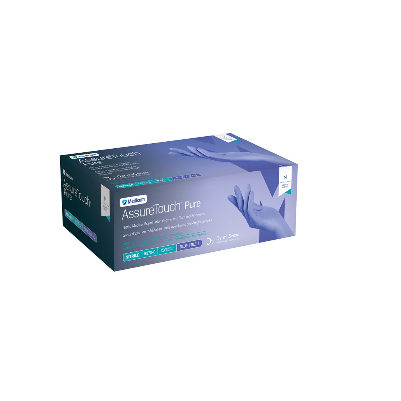AssureTouch Pure Nitrile Exam Gloves, Powder-Free, Non-Sterile, Medium - additional product view 2