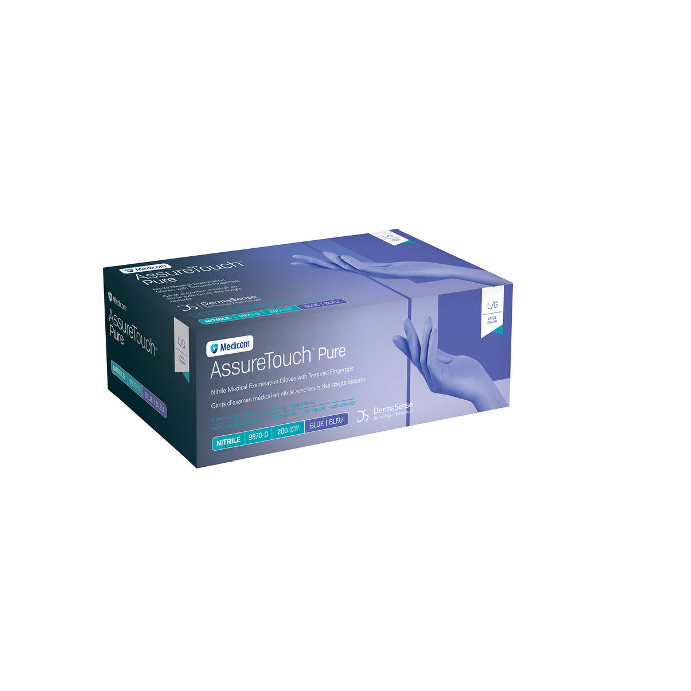 AssureTouch Pure Nitrile Exam Gloves, Powder-Free, Non-Sterile, Large - additional product view 2