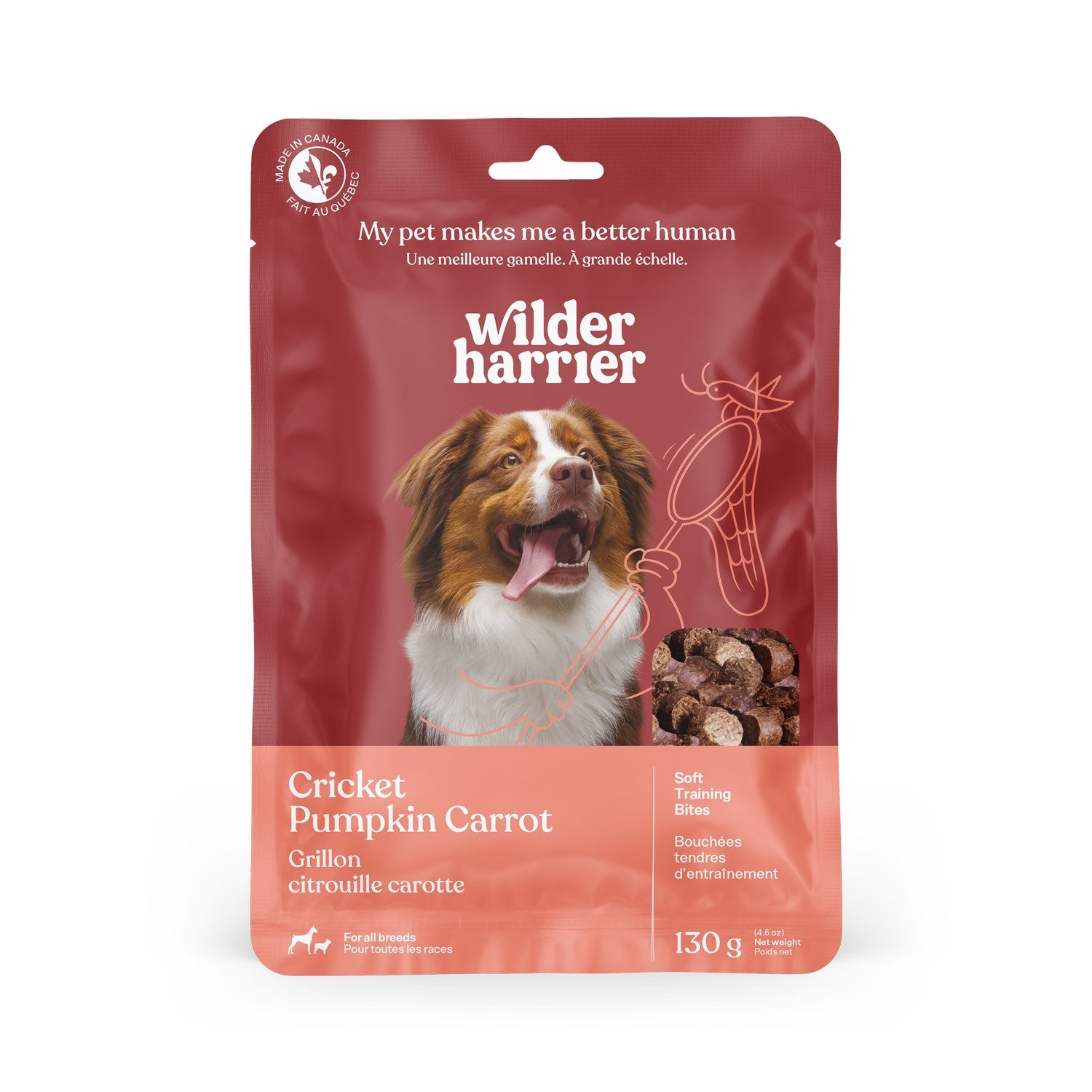 Dog Training Treats for Dogs (Cricket, Pumpkin and Carrot) 130 g Bag