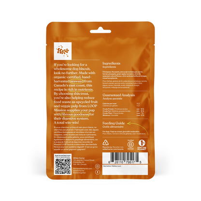 Vegan Dog Treats for Dogs (Seaweed, Cantaloupe and Carrot) 120 g Bag - additional product view 2