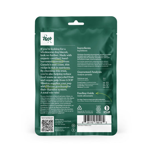 Vegan Dog Treats for Dogs (Seaweed, Pear and Spinach) 120 g Bag - additional product view 2