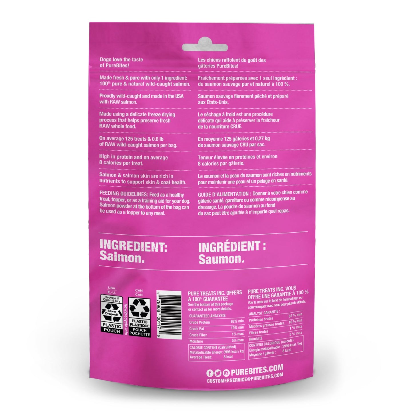 PureBites for Dogs (Salmon) 70 g Bag - additional product view 2