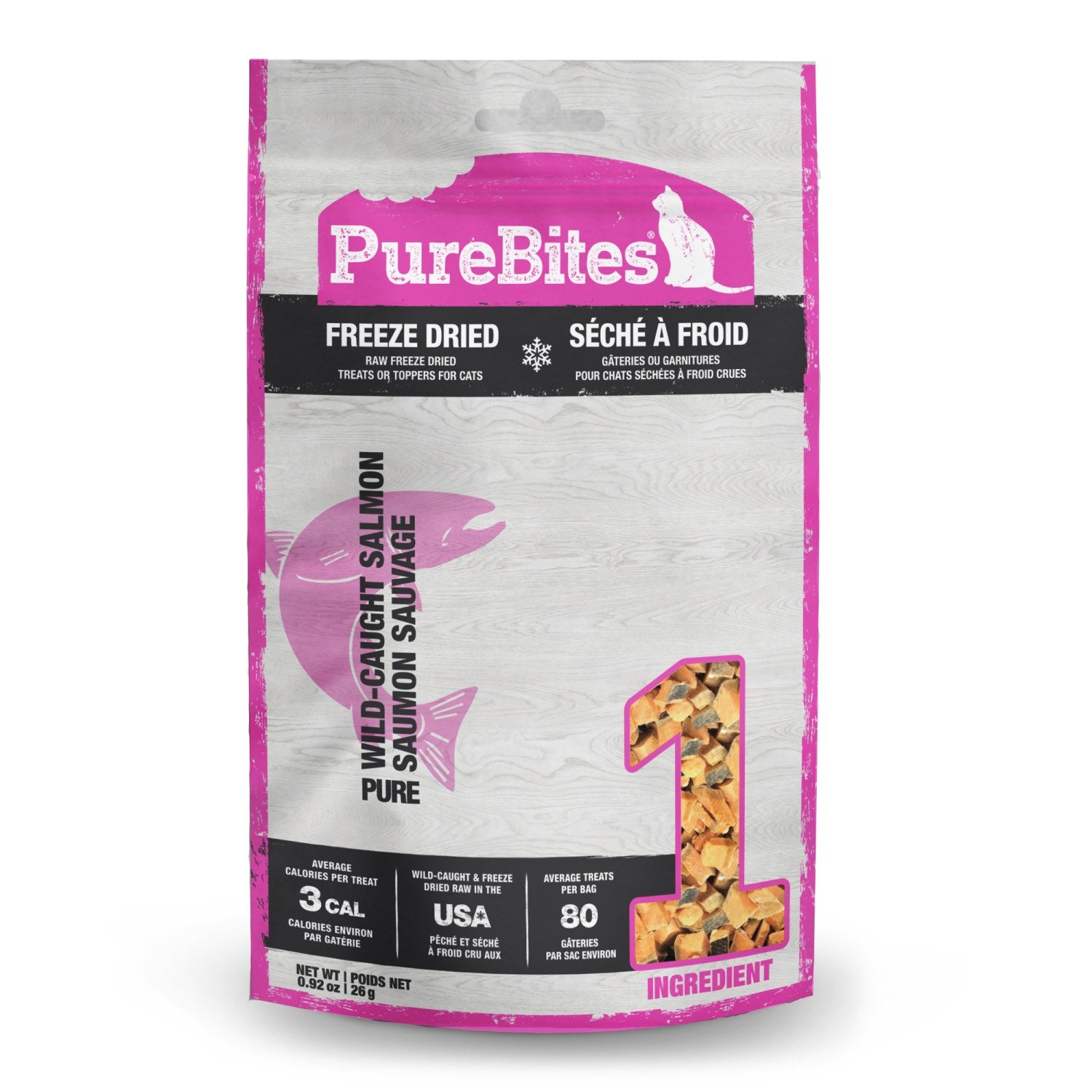 PureBites Freeze - Dried Cat Treats for Cats (Salmon) 26 g Bag