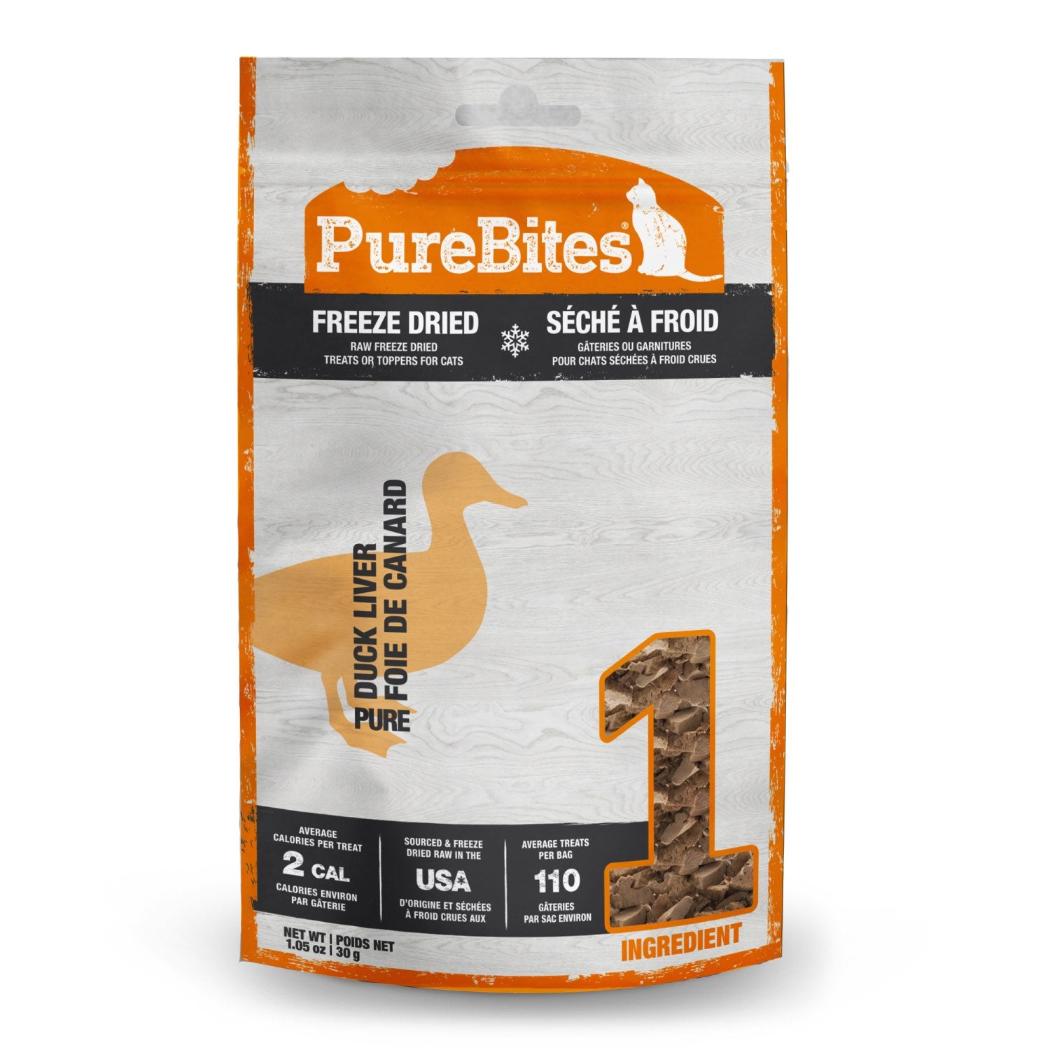 PureBites Freeze - Dried Cat Treats for Cats (Duck) 30 g Bag