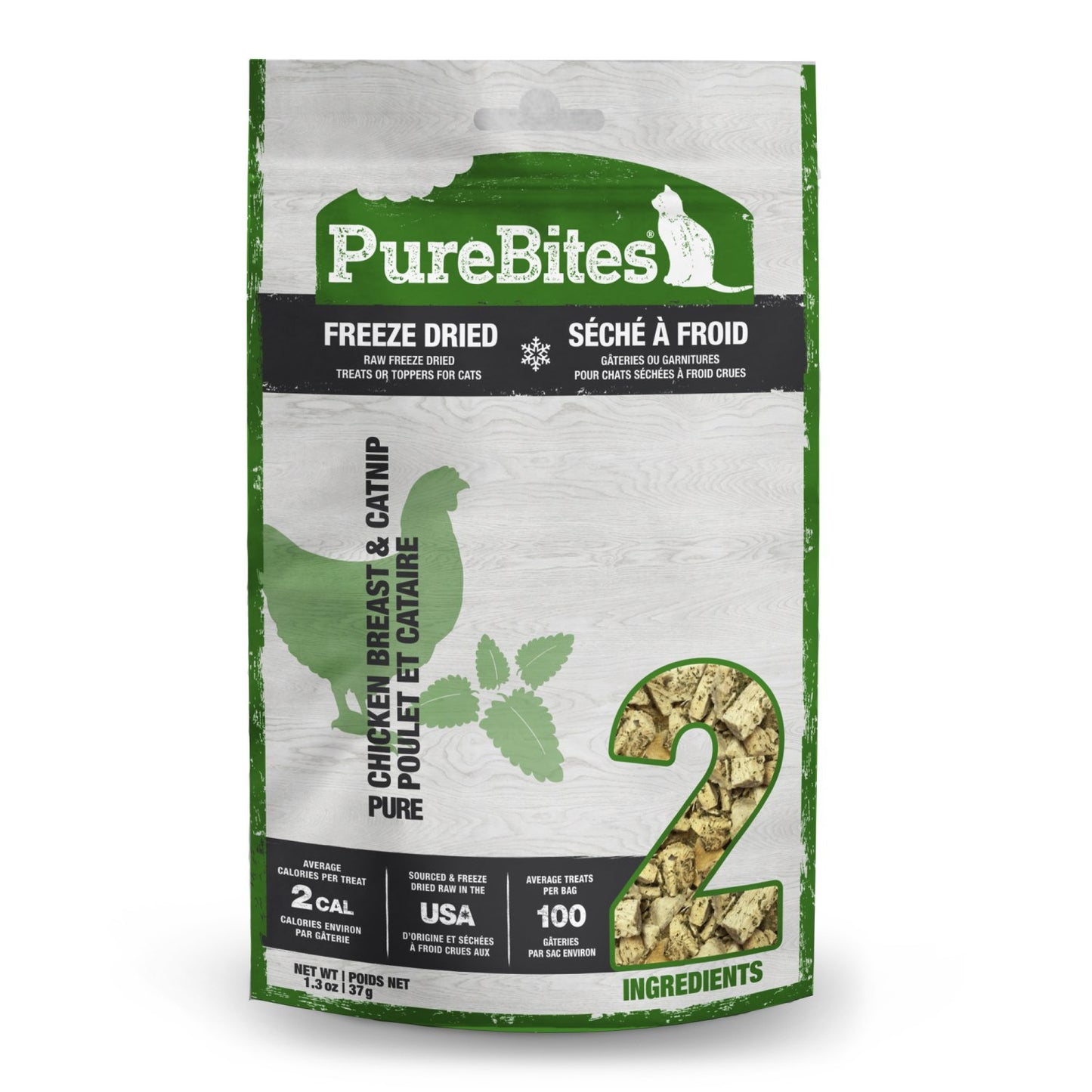 PureBites Freeze - Dried Cat Treats for Cats (Chicken and Catnip) 37 g Bag