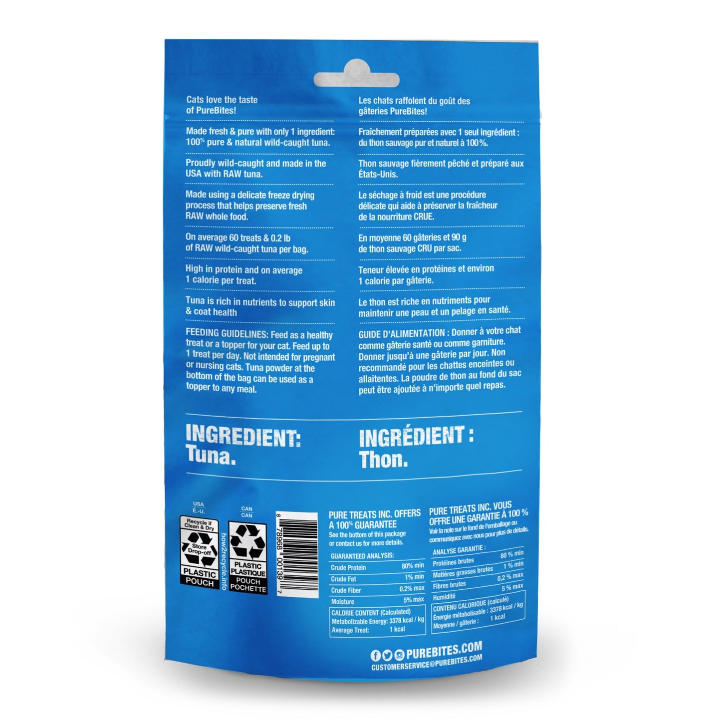 PureBites Freeze - Dried Cat Treats for Cats (Tuna) 25 g Bag - additional product view 2