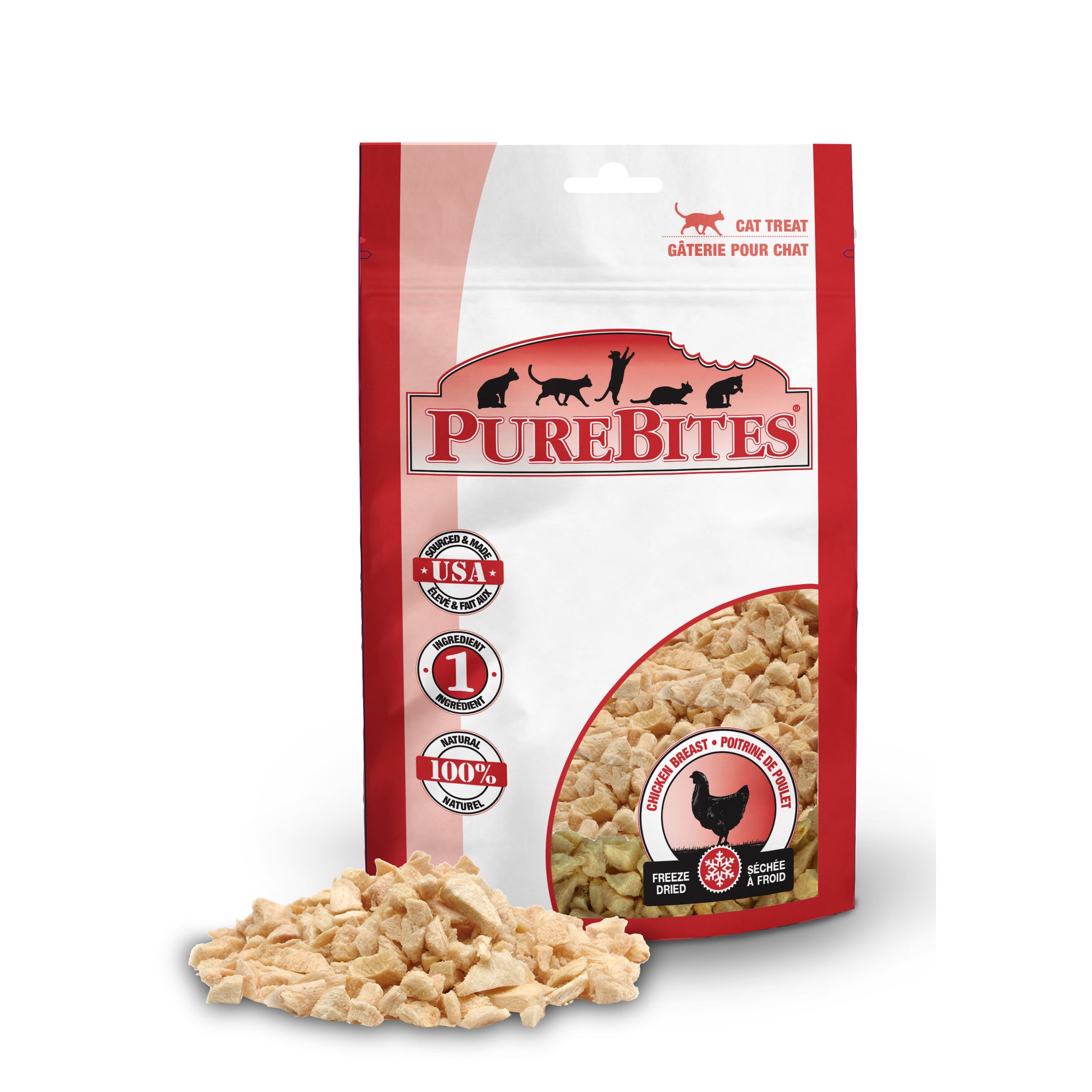 PureBites Freeze - Dried Cat Treats for Cats (Chicken) 66 g Bag