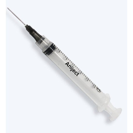 Syringes 3 Cc Aniject with Needle Box of 100 Syringes 22 g x 3 / 4 in