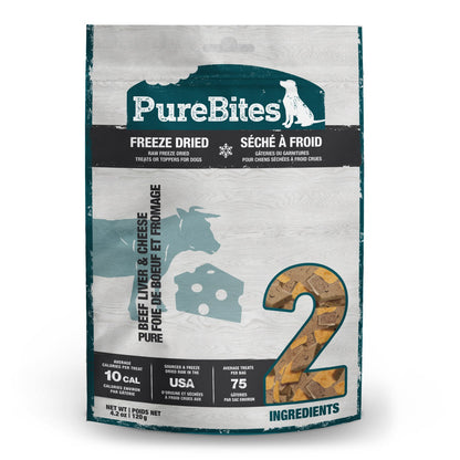 PureBites for Dogs (Beef Liver and Cheese) 120 g Bag