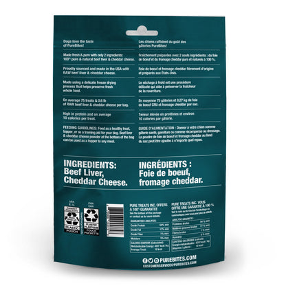PureBites for Dogs (Beef Liver and Cheese) 120 g Bag - additional product view 2