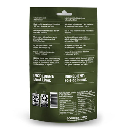 PureBites Freeze - Dried Cat Treats for Cats (Beef Liver) 44 g Bag - additional product view 2