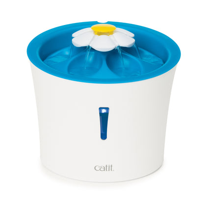 Flower Fountain with LED for Cats (Blue) (3 L), 1 Unit