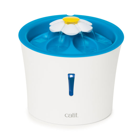 Flower Fountain with LED for Cats (Blue) (3 L), 1 Unit