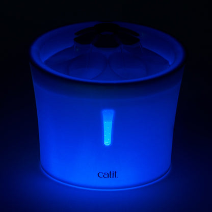 Flower Fountain with LED for Cats (Blue) (3 L), 1 Unit - additional product view 3