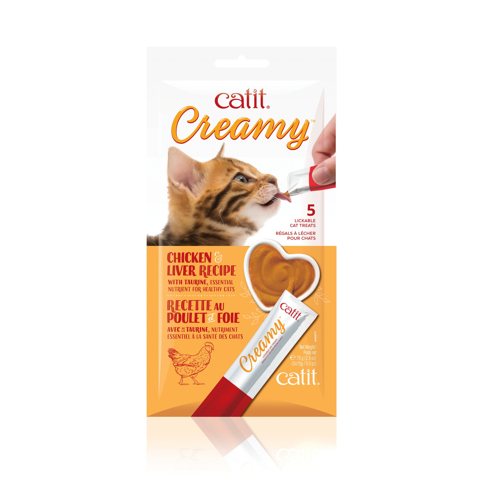 Creamy Lickable Cat Treats for Cats (Chicken and Liver) Pack of 5