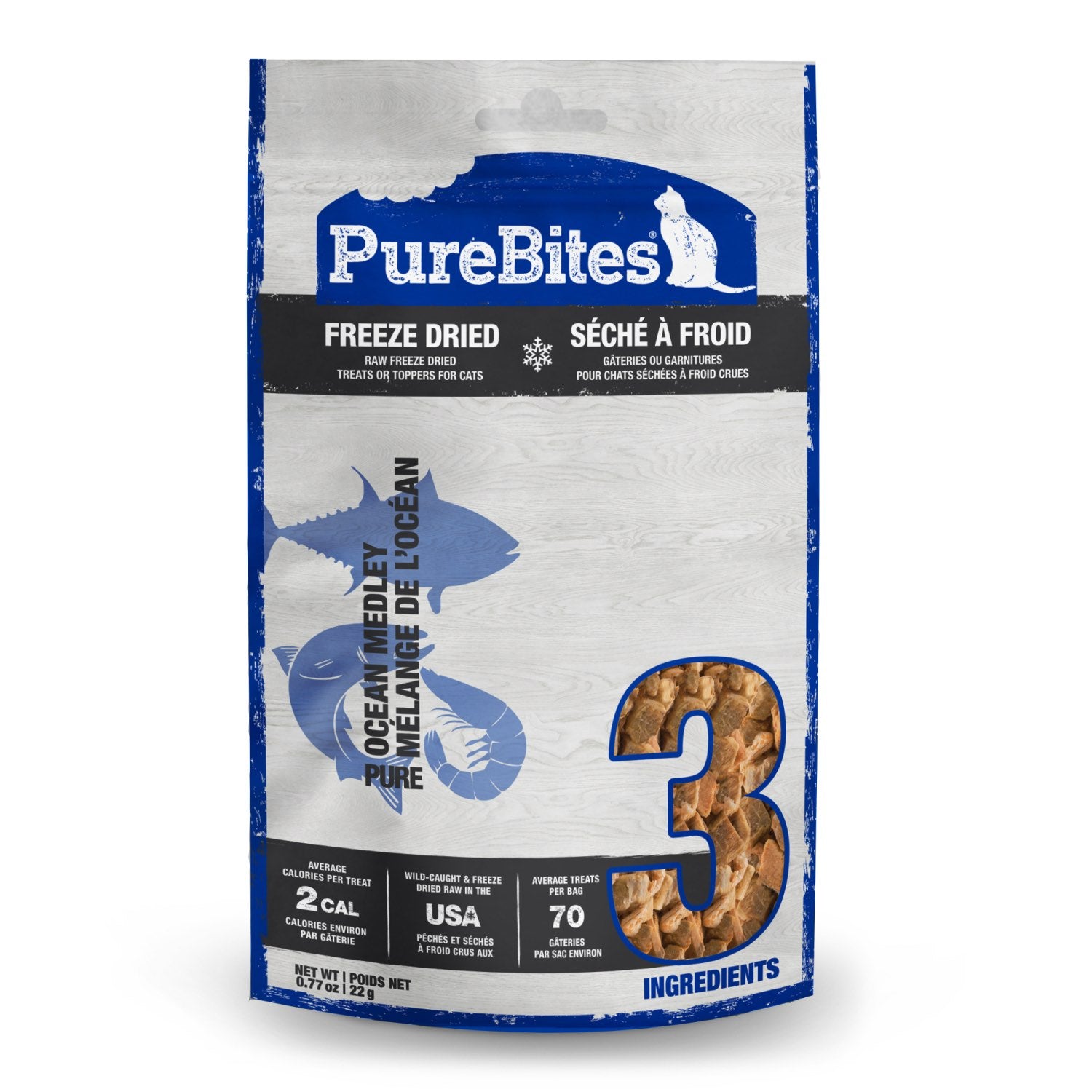PureBites Freeze - Dried Cat Treats for Cats (Ocean Medley) 22 g Bag