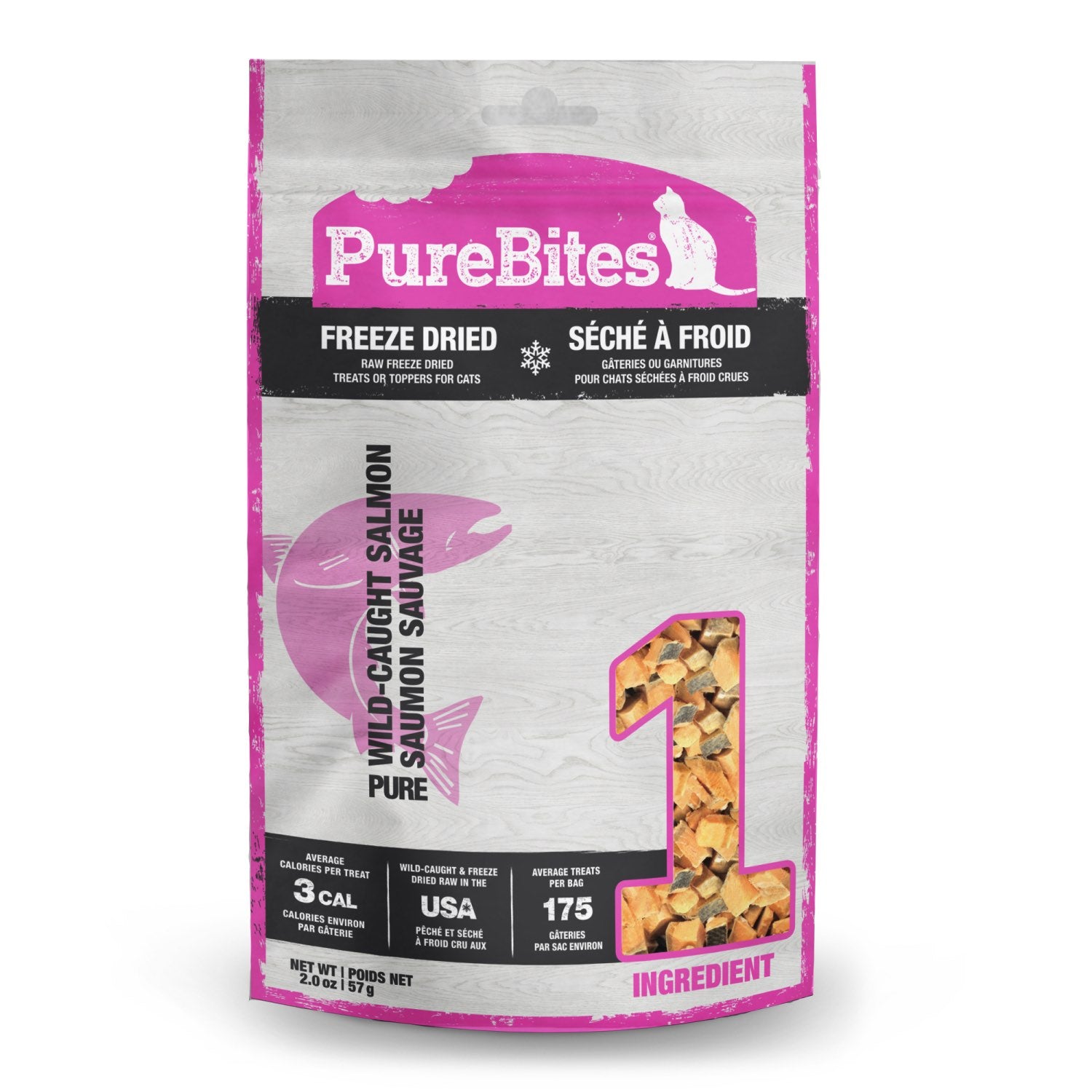 PureBites Freeze - Dried Cat Treats for Cats (Salmon) 57 g Bag