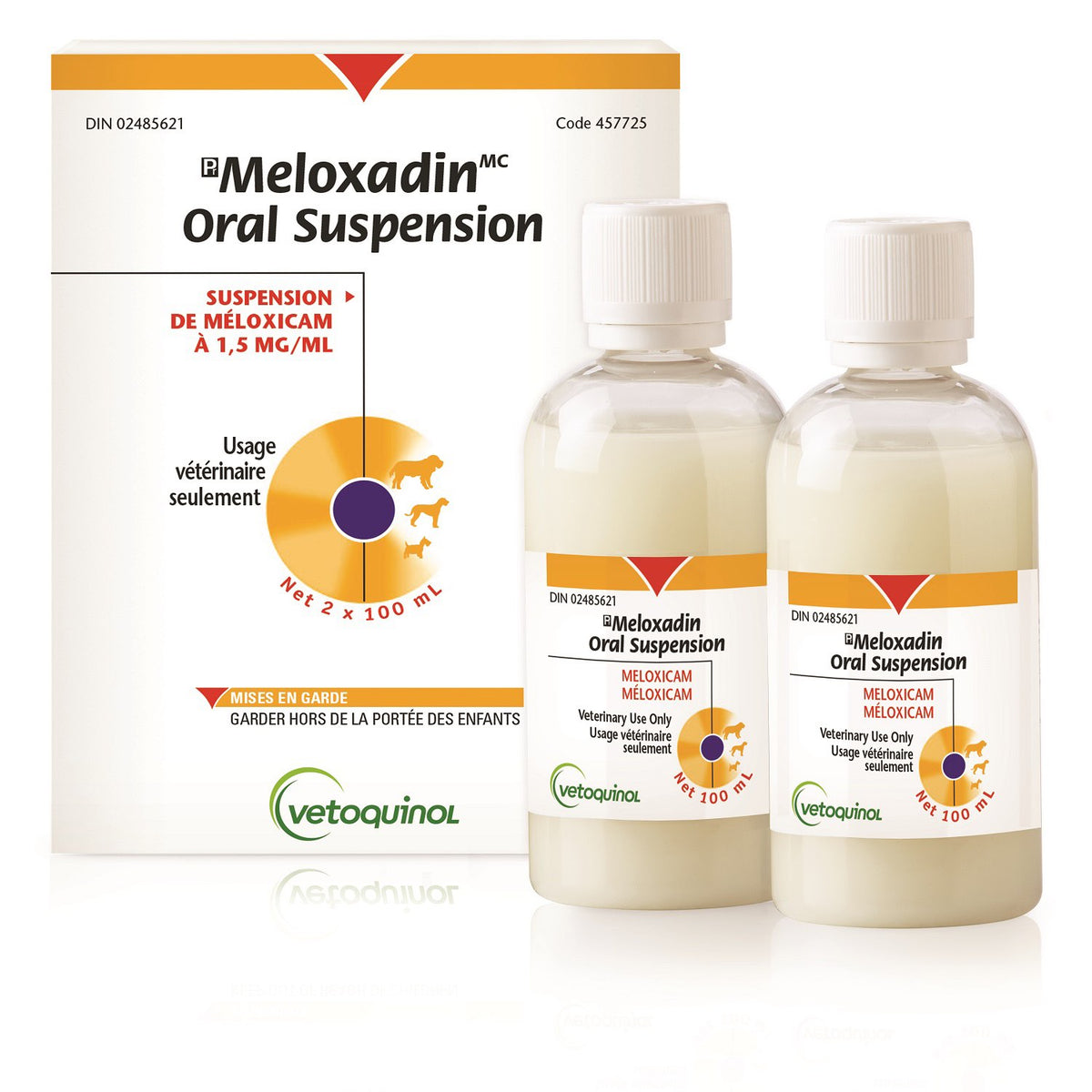Meloxadin Oral Suspension for Dogs, 1.5 mg/ml, 2 X 100 mL