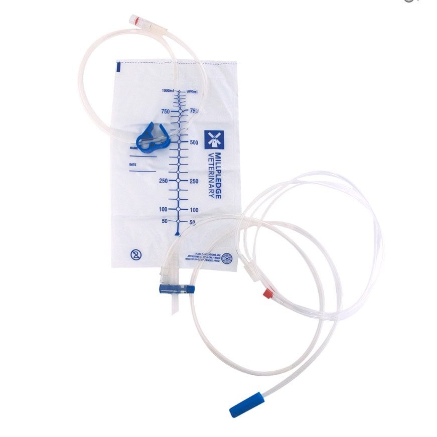 Fluid Collection Bag with Extension 1 L Bag