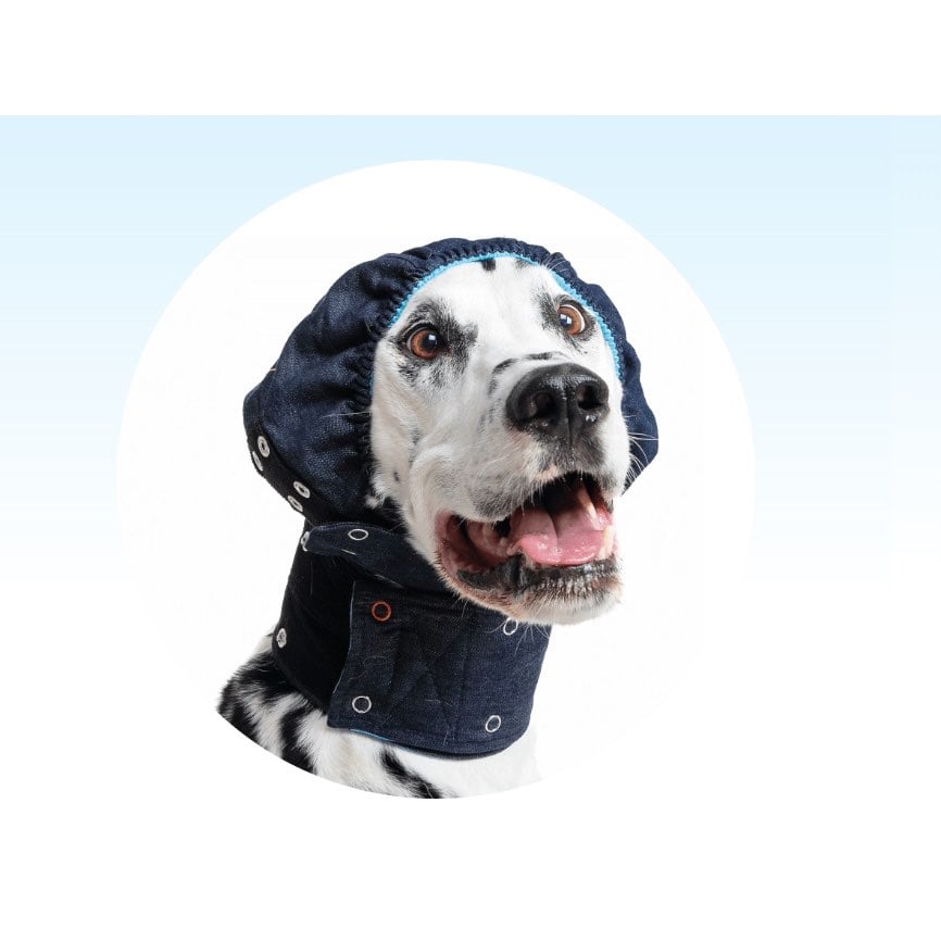 Head Cover for Dogs (Blue) 1 Unit, Medium - additional product view 2
