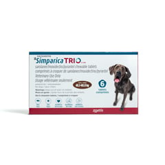 Simparica TRIO for Dogs, 40.1 - 60 kg (Brown), 6 Chews