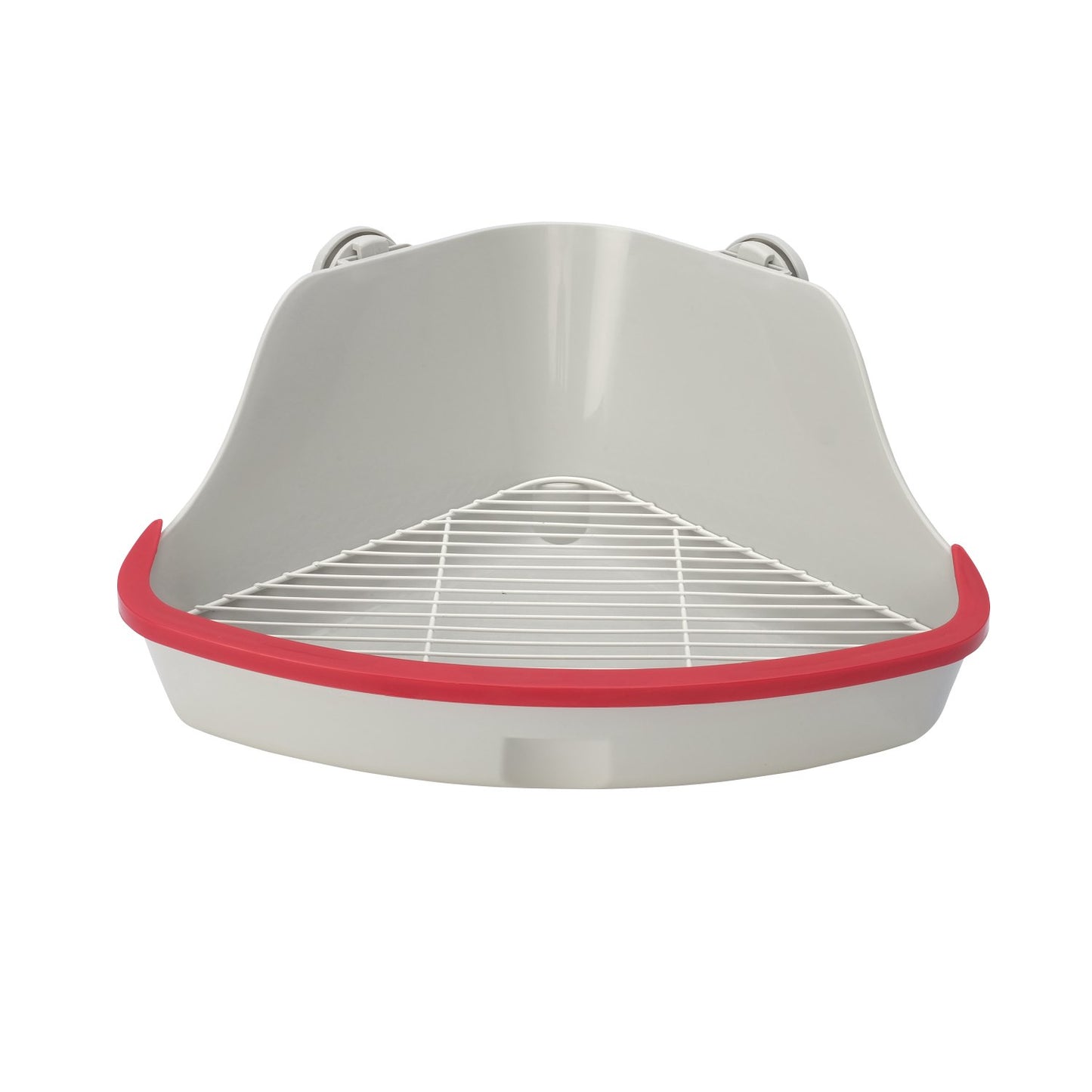 Corner Litter Pan for Small Animals for Exotic Pets (Grey) 1 Unit