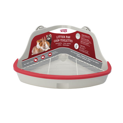 Corner Litter Pan for Small Animals for Exotic Pets (Grey) 1 Unit - additional product view 2