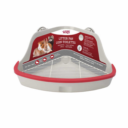 Corner Litter Pan for Small Animals for Exotic Pets (Grey) 1 Unit - additional product view 3