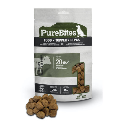 PureBites Food and Topper for Dogs (Beef) 85 g Bag