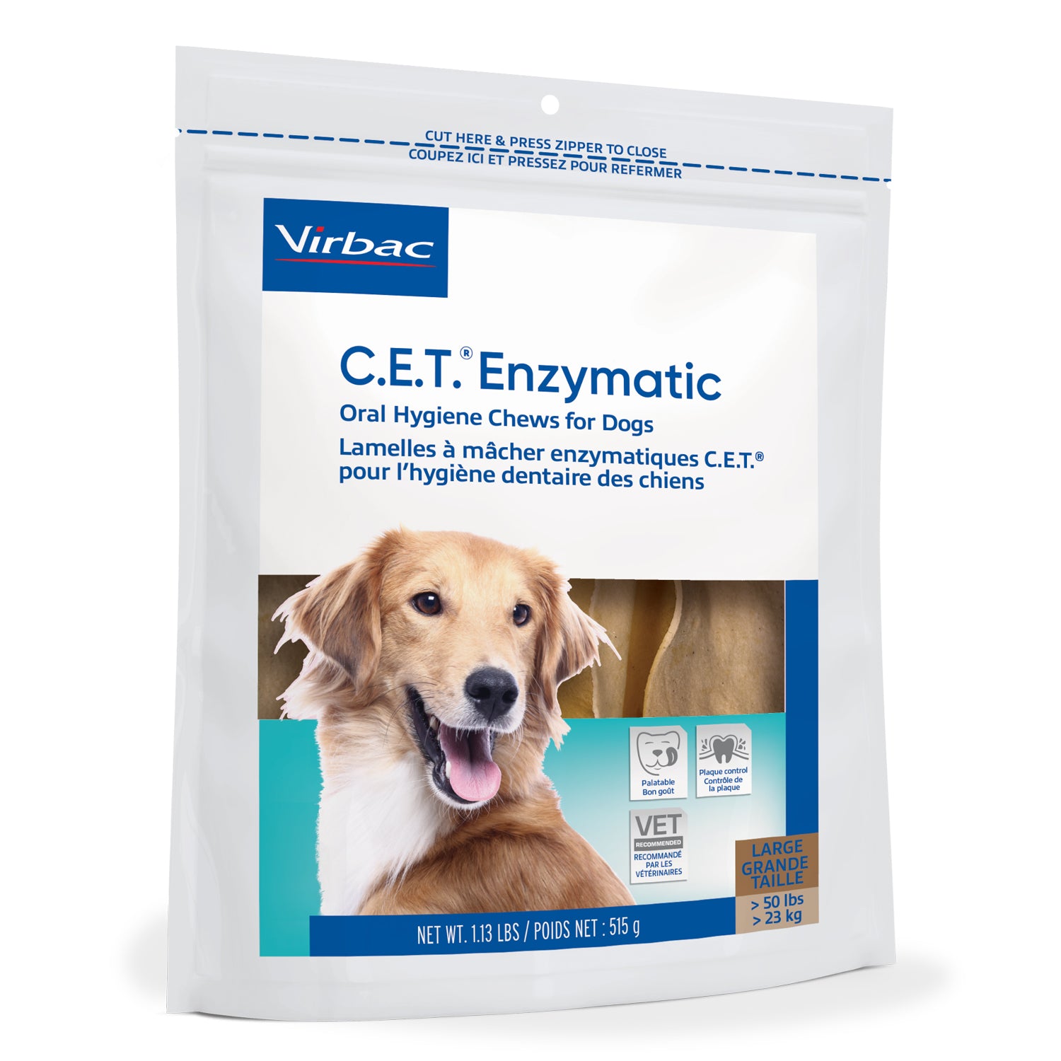 C.E.T.. Enzymatic Chews for Dogs (Original) g Bag, Large, 237 g Bag, 515 g Bag - additional product view 2