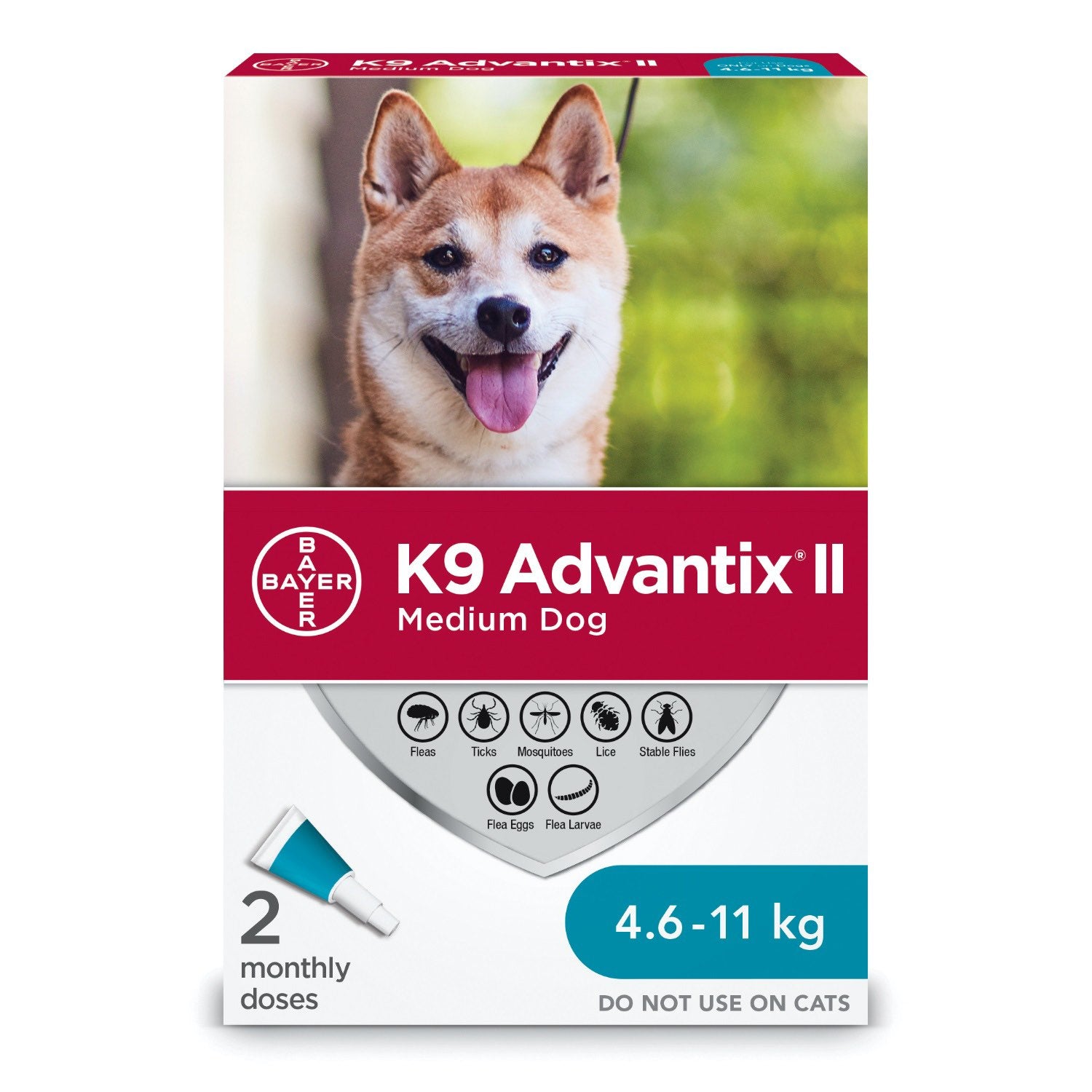 K9 Advantix II for Dogs (Aqua) (4.6 - 11 kg) Pack of 2, 1 mL