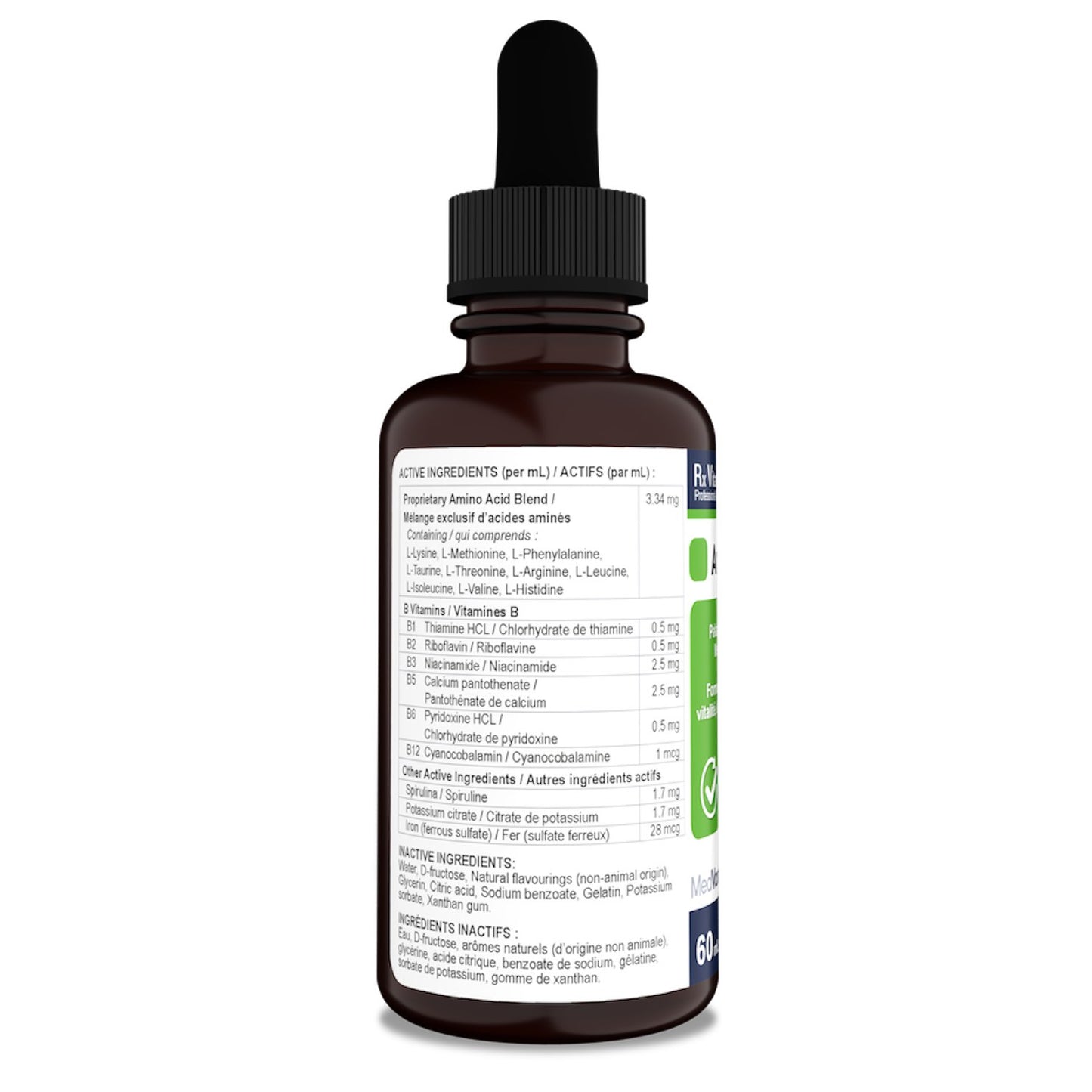 Rx Vitamins Amino B - Plex (Bacon) 60 mL Bottle - additional product view 2