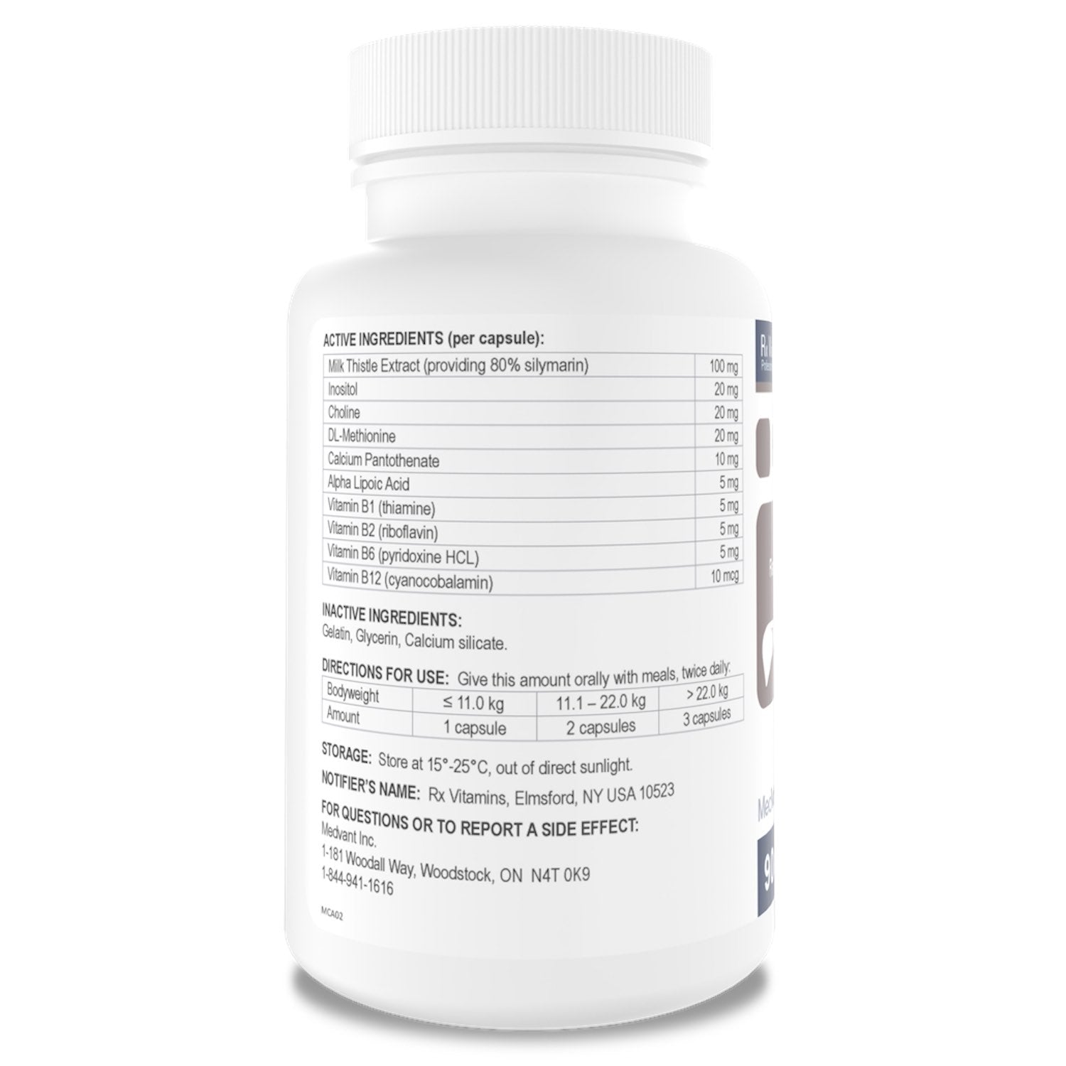 Rx Vitamins Hepato Support for Cats and Dogs Capsule - 90 Cap - product image 2