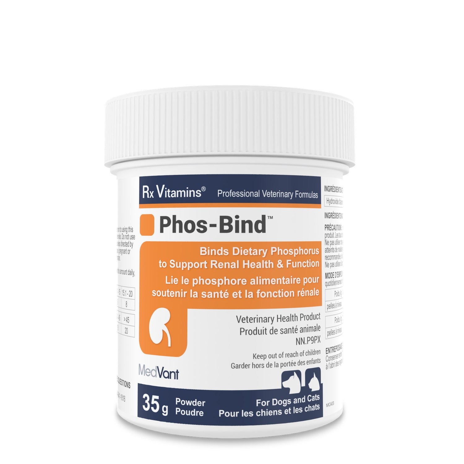 Rx Vitamins Phos - Bind Powder for Cats 35 g Jar