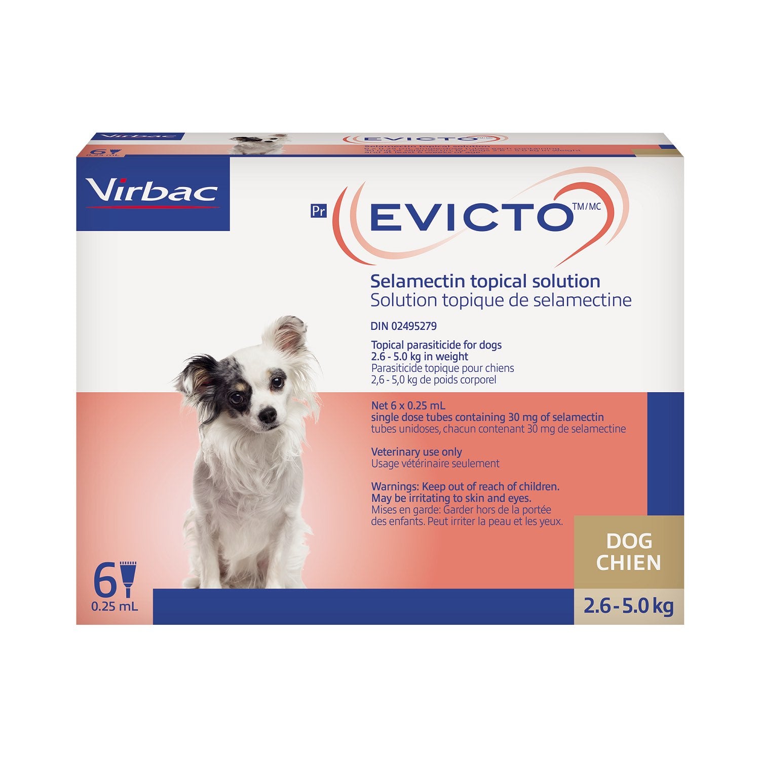 Evicto for Dog Solution 1 Box of 6 Applicators