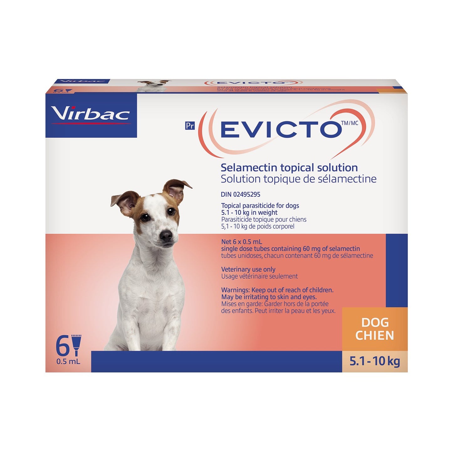 Evicto for Dog, 5.1 - 10 kg (Orange), 6 X 0.5 mL - product image 2