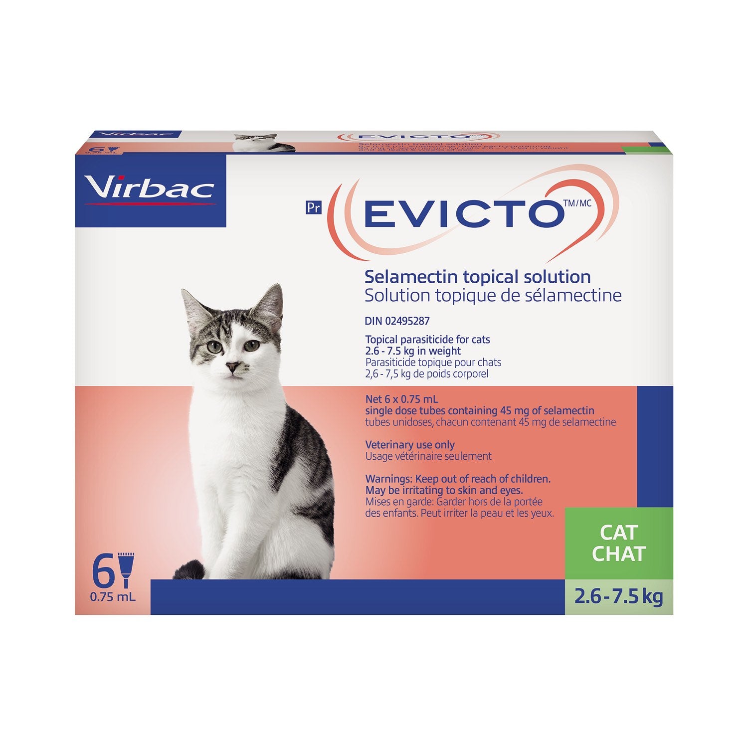 Evicto for Cat Solution 1 Box of 6 Applicators