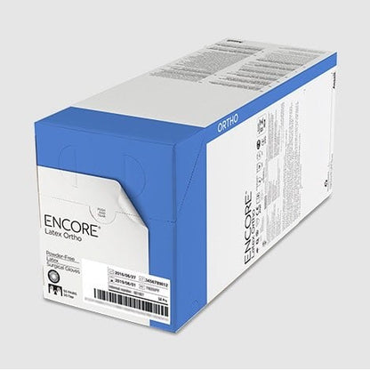 Glove Surgical Latex ENCORE Ortho Powder Free (Brown) Box of 50 Pairs