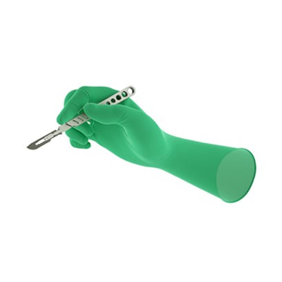 Glove Surgical Neoprene Gammex Powder Free (Green) Box of 50 Pairs - additional product view 2