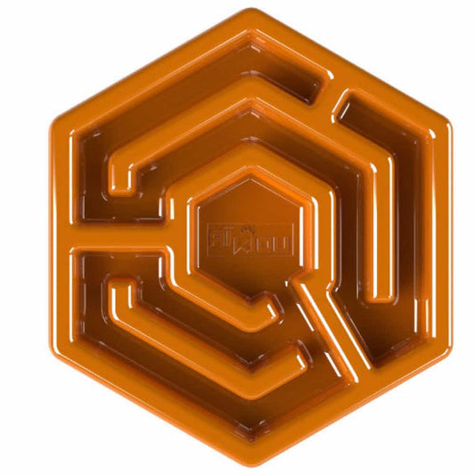 Hexa Slow Feeder for Dogs (Orange) 1 Unit