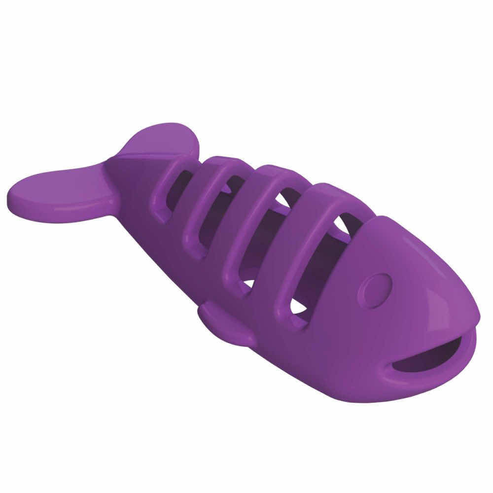 Fish Treat Toy for Cats (Purple) 1 Unit