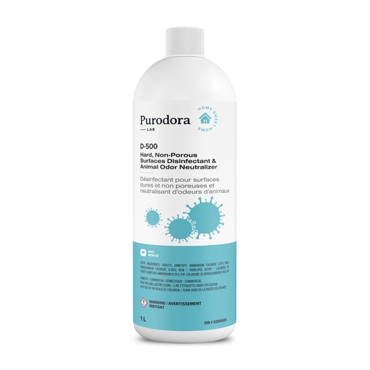 D - 500 Hard Surfaces Disinfectant & Animal Odor Neutralizer 1 L Bottle