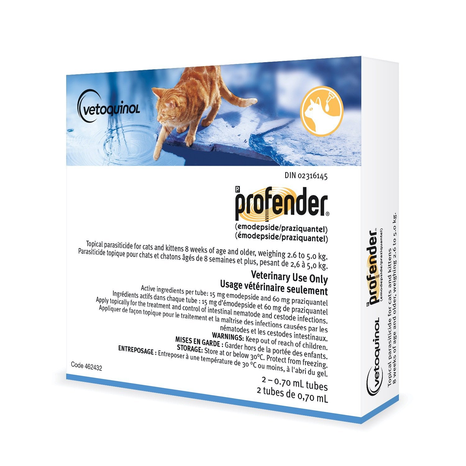 Profender for Cats, 2.6 - 5 kg (Blue), 2 Tubes - product image 2
