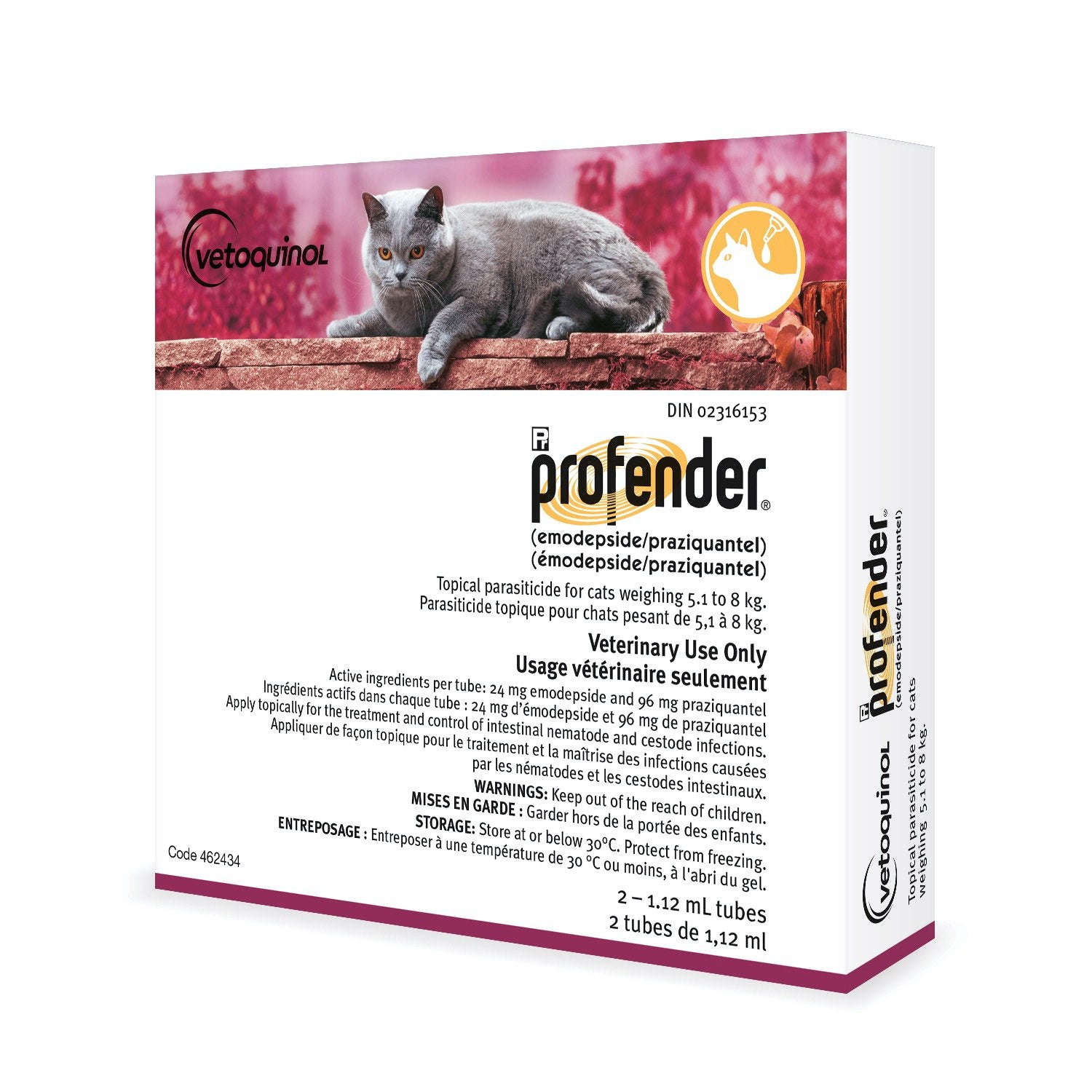 Profender for Cats, 5.1 - 8 kg (Red), 2 Tubes - product image 2