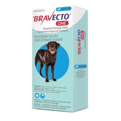 Bravecto ONE Chewable Tablet for Dogs, 20.1 - 40 kg (Blue), 1 Chewable Tablets - product image 2
