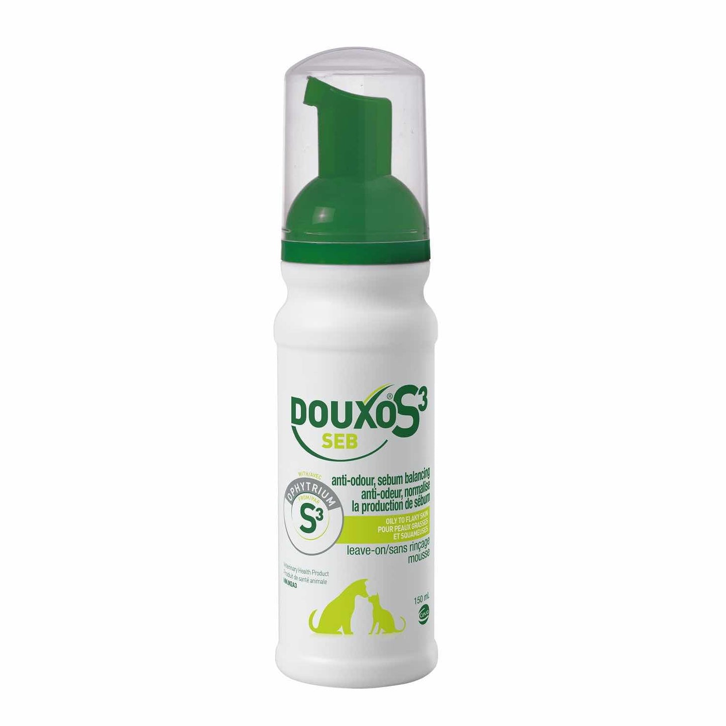 DOUXO S3 SEB Mousse for Cats 150 mL Bottle 0.5 / 0.5 %