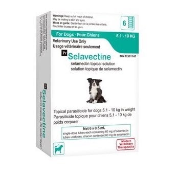 Selavectine for Dogs, 5.1 - 10 kg (Aqua), 6 Tubes - product image 2