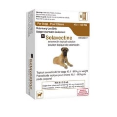 Selavectine for Dogs, 40.1 - 60 kg (Brown), 6 Tubes - product image 1